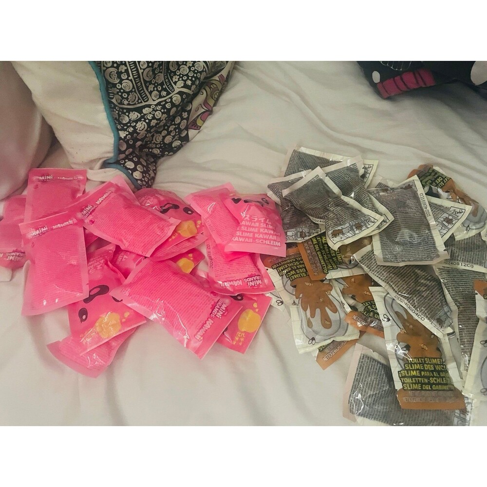 Slime lot gross and kawaii available from mini brands